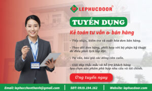 Tuyển dụng kế toán bán hàng và tư vấn khách hàng